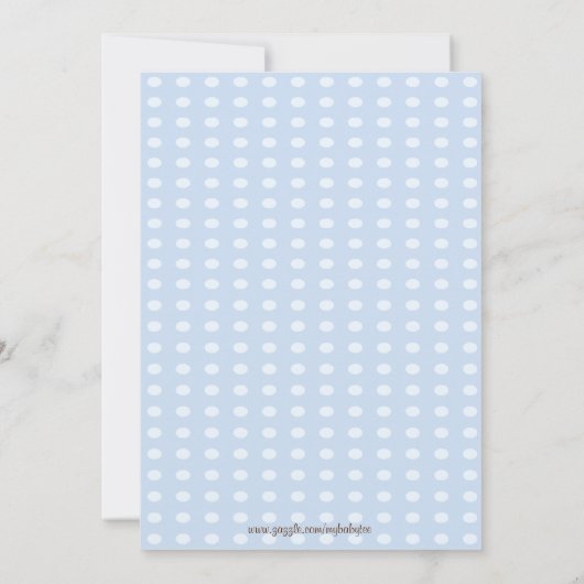 Blue Owl Boy Baby shower Persoonlijke Uitnodiging (Achterkant)