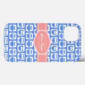 Blue Owl Coral Persoonlijke naam Case-Mate iPhone Case (Achterkant (horizontaal))