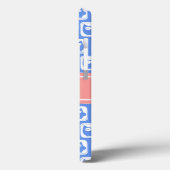 Blue Owl Coral Persoonlijke naam Case-Mate iPhone Case (Achterkant / Links)