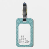 Blue Owl Cute Woodland Animal Bagagelabel (Achterkant verticaal)