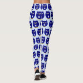Blue Owl Design Any Colour Background Leggings (Achterkant)