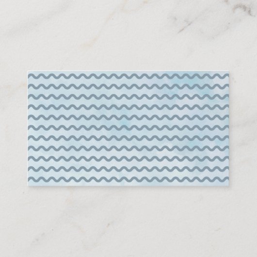  Blue Owl Floral Baby shower Diaper Raffle  Informatiekaartje (Achterkant)