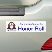 Blue Owl Grandchild Honor Roll Bumpersticker (Op auto)