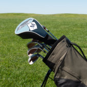 Blue Owl Grey Monogram name Golfheadcover (Insitu)
