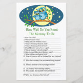 Blue Owl Hoe goed ken je baby shower game? (Voorkant)