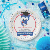 Blue Owl Kleuterschool Afstuderen Papieren Bordje (Feest)