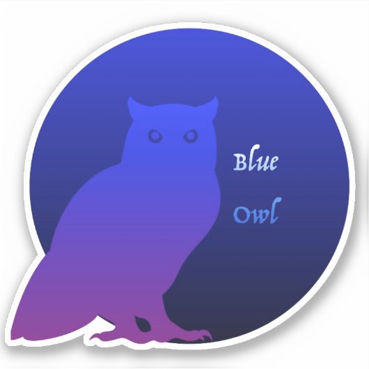 Blue Owl Logo Sticker (Voorkant)