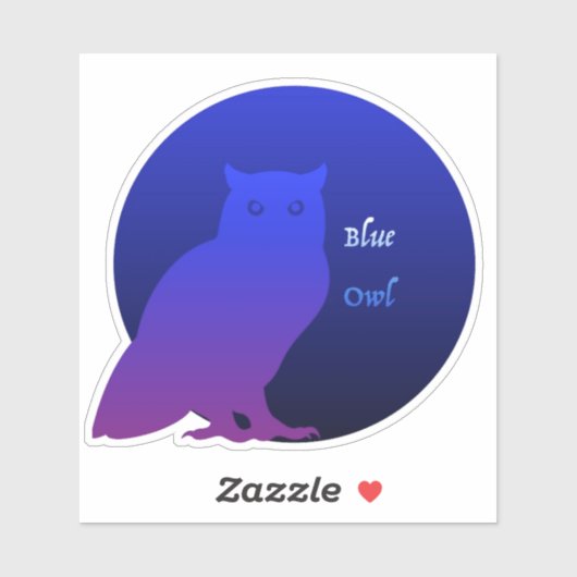 Blue Owl Logo Sticker (Vel)