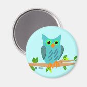 Blue Owl Magnet (Voorkant / Achterkant)