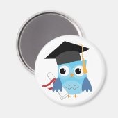 Blue Owl met Diploma Afstuderen Magnet (Voorkant / Achterkant)