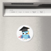 Blue Owl met Diploma Afstuderen Magnet (Insitu (Vaatwasser))