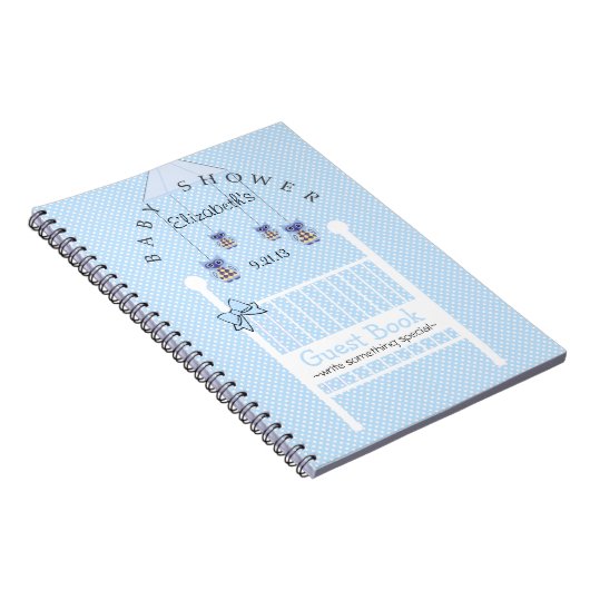 Blue Owl Mobile Baby shower Guest Book- Notitieboek (Rechterzijde)