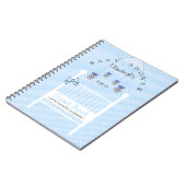Blue Owl Mobile Baby shower Guest Book- Notitieboek (Linkerzijde)
