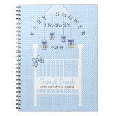 Blue Owl Mobile Baby shower Guest Book- Notitieboek (Voorkant)