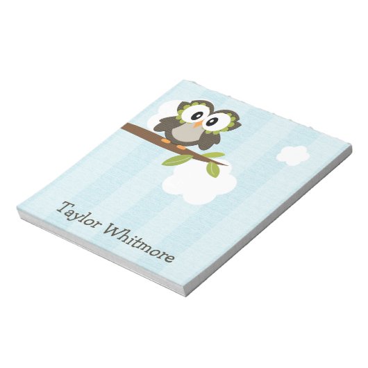 Blue Owl Notitieblok Personalized (Linkerzijde)