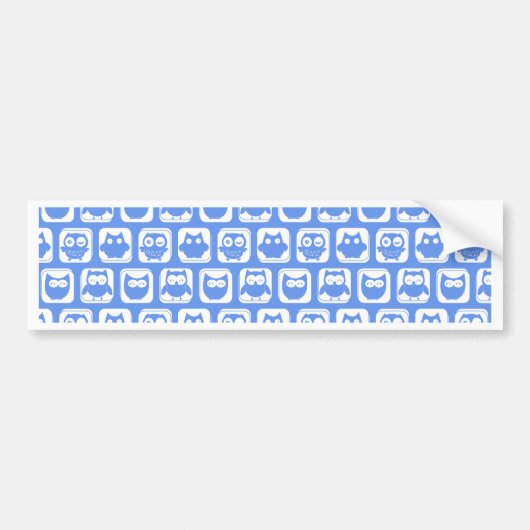 Blue Owl Patroon Bumpersticker (Voorkant)