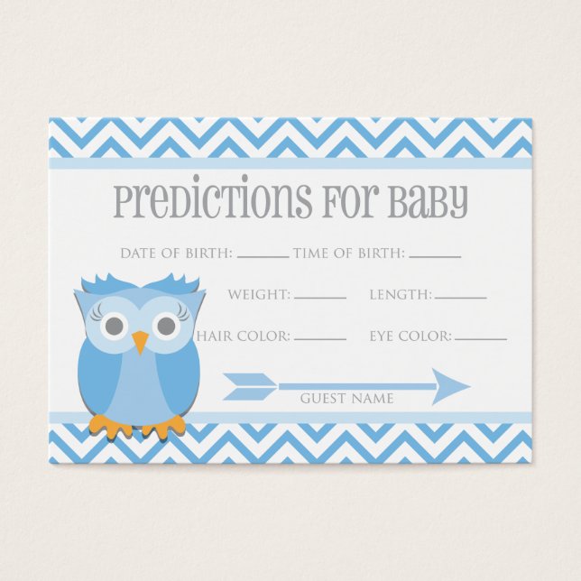 Blue Owl Predictions Kaart (Voorkant)