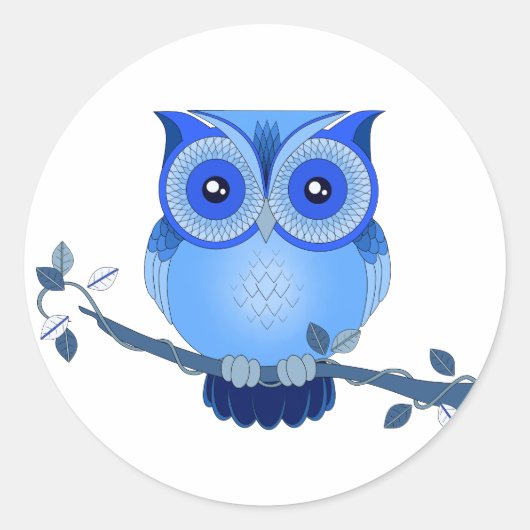 Blue Owl Stickers (Voorkant)