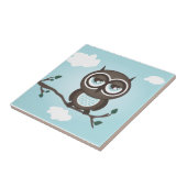 Blue Owl Trivet Tegel Tegeltje (Zijkant)