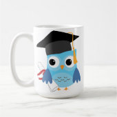Blue Owl with Diploma Afstuderen Mok (Links)