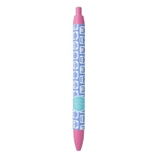Blue Owls Aqua Personalized Name N#1 Zwarte Inkt Pen