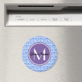Blue Owls Custom Monogram Magneet (Insitu (Vaatwasser))