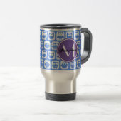 Blue Owls Custom Monogram Reisbeker (Voorkant rechts)