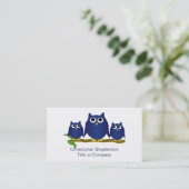 Blue Owls Design Visitekaartje (Staand voorkant)