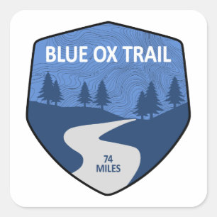 Blue Ox Trail Vierkante Sticker