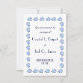 Blue Oyster Wedding Sjabloon Kaart (Voorkant)