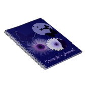 Blue Paars Butterfly en Daisy Personalized Notitieboek (Rechterzijde)