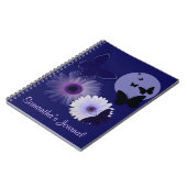 Blue Paars Butterfly en Daisy Personalized Notitieboek (Linkerzijde)