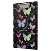 Blue Paars Chic Butterflies Patroon Klembord (Links)