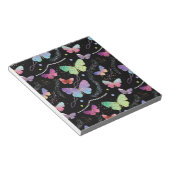 Blue Paars Chic Butterflies Patroon Notitieblok (Schuin)