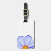 Blue Paars Daisy Cosmos Daisies Sjabloon Bagagelabel (Voorkant verticaal)