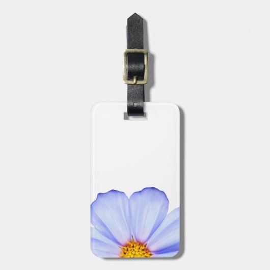 Blue Paars Daisy Cosmos Daisies Sjabloon Bagagelabel (Voorkant verticaal)