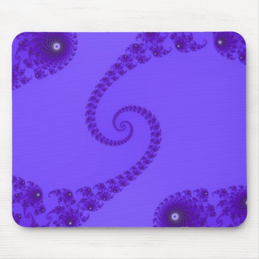 Blue Paars Double Spiral Mousepad Muismat (Voorkant)