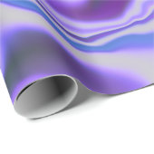 Blue & Paars Elegant Marble Digital Abstract Cadeaupapier (Rol Hoek)