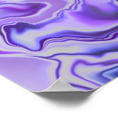 Blue & Paars Elegant Marble Digital Abstract Poster (Hoek)