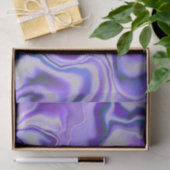 Blue & Paars Elegant Marble Digital Abstract Tissuepapier (Geschenk)