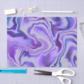 Blue & Paars Elegant Marble Digital Abstract Tissuepapier (Craft)