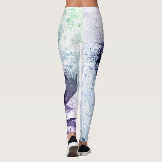 Blue Paars Feather Lite Leggings (Achterkant)