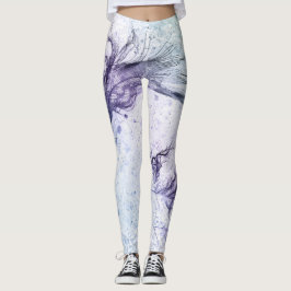 Blue Paars Feather Lite Leggings