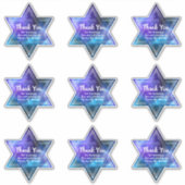 Blue Paars Galaxy Star van David Bar Bat Mitzvah Sticker (Voorkant)