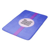 Blue Paars Geometric Personalised Monogram Badmat (Gekanteld)
