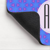 Blue Paars Geometric Personalised Monogram Muismat (Hoek)