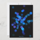 Blue Paars Glamour Lights Theme Sweet 16 Birthday Kaart (Achterkant)