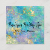 Blue Paars Gold Abstract Square Visitekaartje (Voorkant)