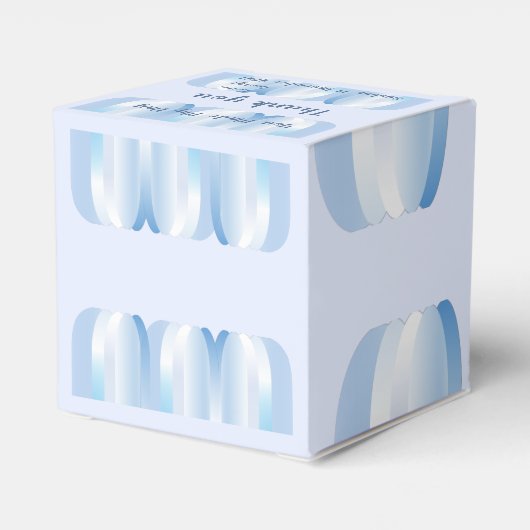 Blue Paars Heart Favor Box Bedankdoosjes (Achterkant)