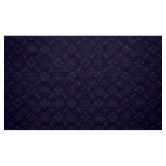Blue Paars Indigo Custom Pattern Fabric Stof (Fat Quarter)